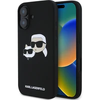 Karl Lagerfeld Liquid Silicone Double Heads MagSafe kryt iPhone 16 Plus černý - Pouzdra