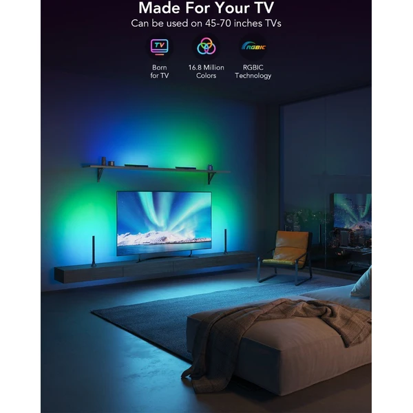 Govee Smart LED RGBIC panel 38cm pro TV 43-75", 2ks - Chytrá osvětlení - Obrázek c187b086563c4d538a8a916738dfeb86