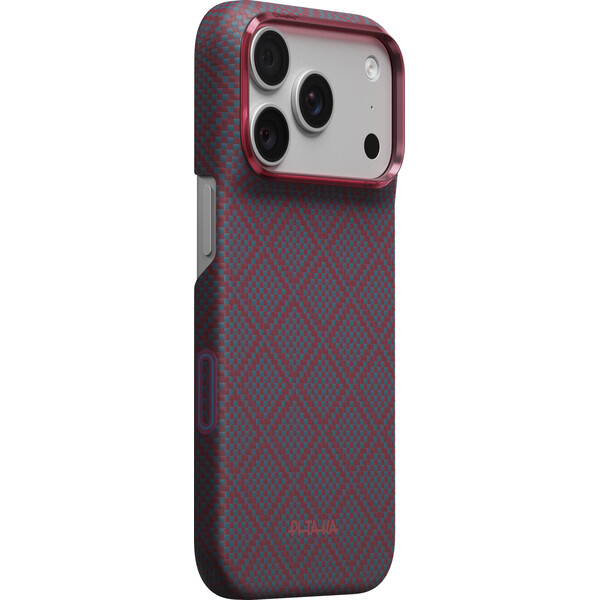 Pitaka Edge Case Argyle MagSafe kryt iPhone 18 Pro Blue's Red