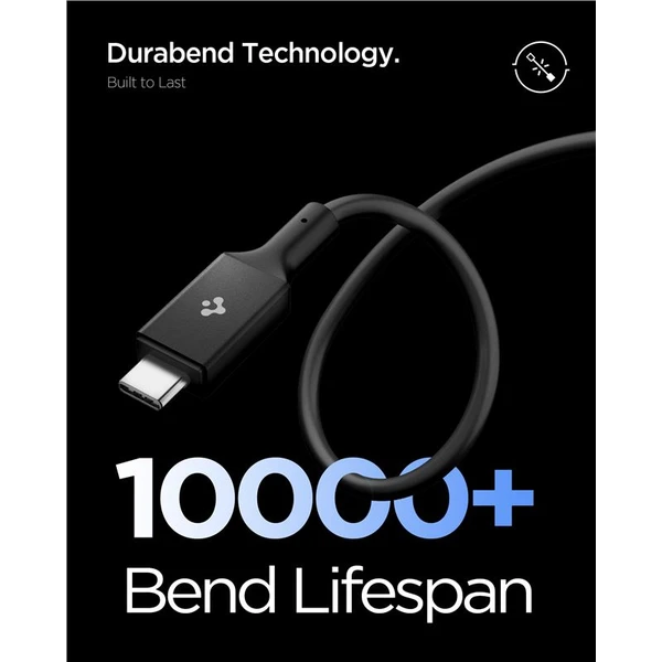Spigen Essential USB-C/USB-C napájecí kabel 100W 1m černý - Kabely a redukce - Obrázek c1d269550aa548a991e8587b741db6bd