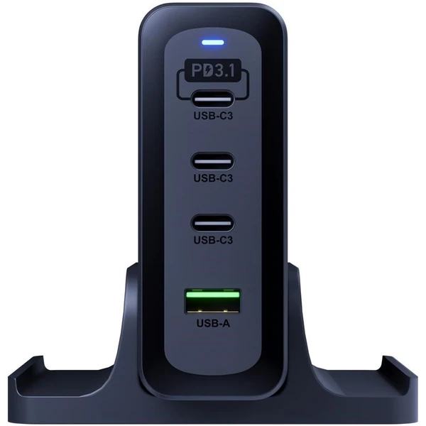 3mk Hyper Charging Station nabíjecí stanice, 240W, GaN, 3x USB-C + 1x USB-A černá - Nabíječky - Obrázek c1d84dd9acab4cdb930c7242a16c4a3f