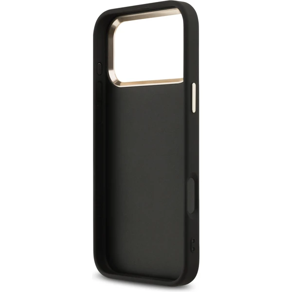Guess PU Leather 4G Metal Logo Gold Frame MagSafe kryt iPhone 17 Pro Max černý - Pouzdra - Obrázek c206249171c74646bebaa54c8cb3d254