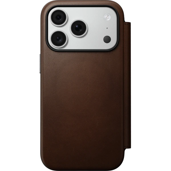 Nomad Modern Leather Folio MagSafe kožené pouzdro iPhone 17 Pro/18 Pro Brown - Pouzdra - Obrázek c2591edde9b249258055b9ebe05cc25b