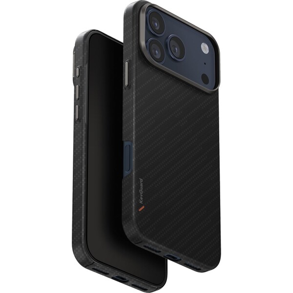 UNIQ Keva Edge MagClick MagSafe kryt iPhone 17 Pro Max Carbon Black