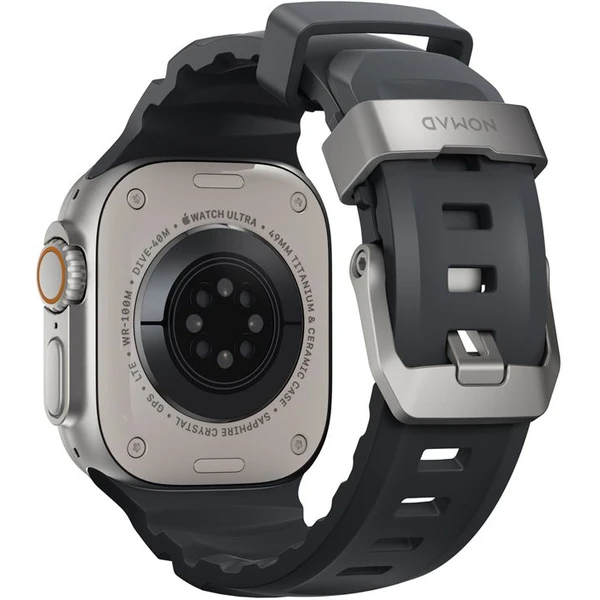 Nomad Rocky Point Band řemínek Apple Watch 49/45/44/42mm stříbrný/tmavě šedý - Řemínky - Obrázek c26a1b297786417a8b48626364229c42