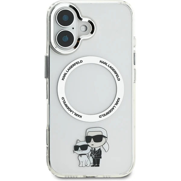 Karl Lagerfeld IML Karl and Choupette MagSafe kryt pro iPhone 16 čirý - Pouzdra - Obrázek c28b1a0e5d7c4074905831161c7fded3