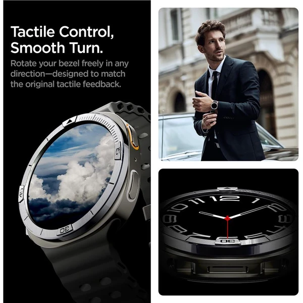 Spigen Bezel Tune (Pilot) ochranný kroužek Galaxy Watch8 (44mm) stříbrný - Pouzdra - Obrázek c2a78786fae348ab8a522fdeea1c1c50