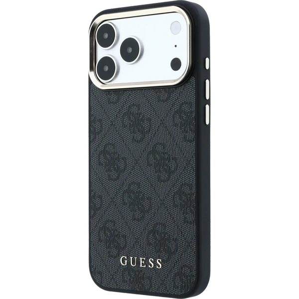 Guess PU Leather 4G Gold Frame MagSafe kryt iPhone 18 Pro Max černý - Pouzdra - Obrázek c2aee3310f6945c792a8a8fda95d07ab