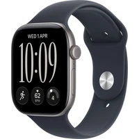 Apple Watch Series 12 Cellular (46mm) Vesmírně šedý hliník s námořnicky modrým sportovním řemínkem S - Chytré hodinky