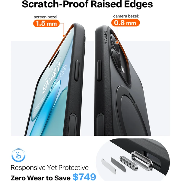 Torras Ostand Q3 Spin MagSafe kryt iPhone 17 black - Pouzdra - Obrázek c2ece5d3be0540dfbdf5bd5ae21d1d6d