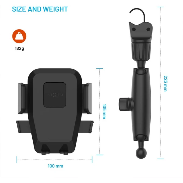 FIXED Iconiq Mirror univerzální držák do auta s nohou na zpětné zrcátko černý - Držáky - Obrázek c30e53bf0db64558936923747e489a05