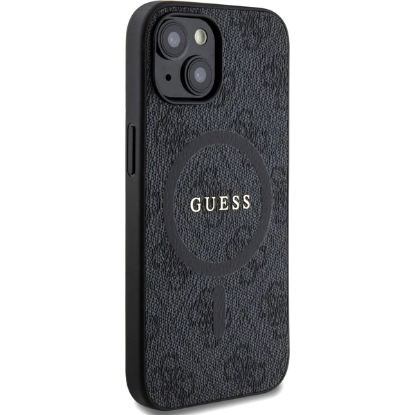 Guess PU Leather 4G Colored Ring MagSafe kryt iPhone 15 černý - Pouzdra - Obrázek c34172c955574586959b0f5d6891d22c
