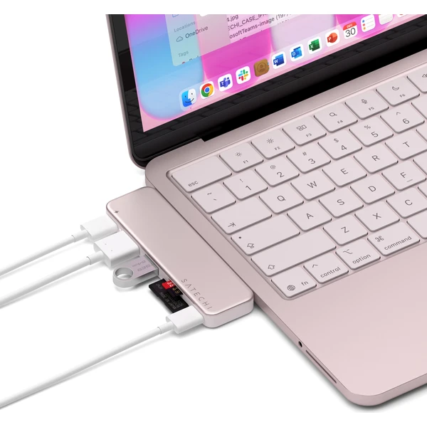 Satechi USB-C Snap Hub (MacBook Neo) ruměný - USB huby - Obrázek c343cb5a4dcd49f79f544fe43a1c3e41