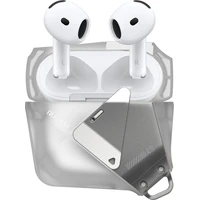 Aulumu A29 Geometric Case pouzdro AirPods 4 Translucent White - Pouzdra