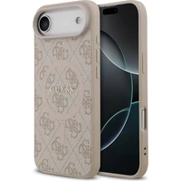 Guess PU Leather 4G Colored Ring MagSafe Zadní Kryt pro iPhone Air růžový - Pouzdra