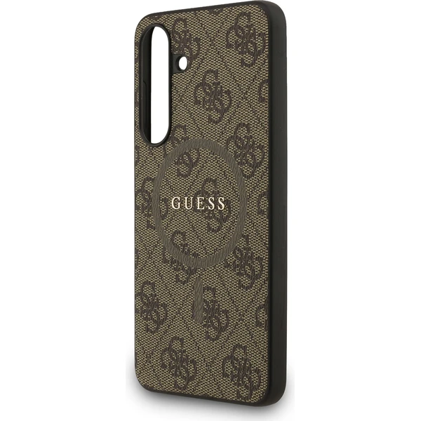 Guess PU Leather 4G Colored Ring MagSafe Zadní Kryt pro Samsung Galaxy S25 FE hnědý - Pouzdra - Obrázek c3ad064a7a3c42fda132c2ee1b0d98fe