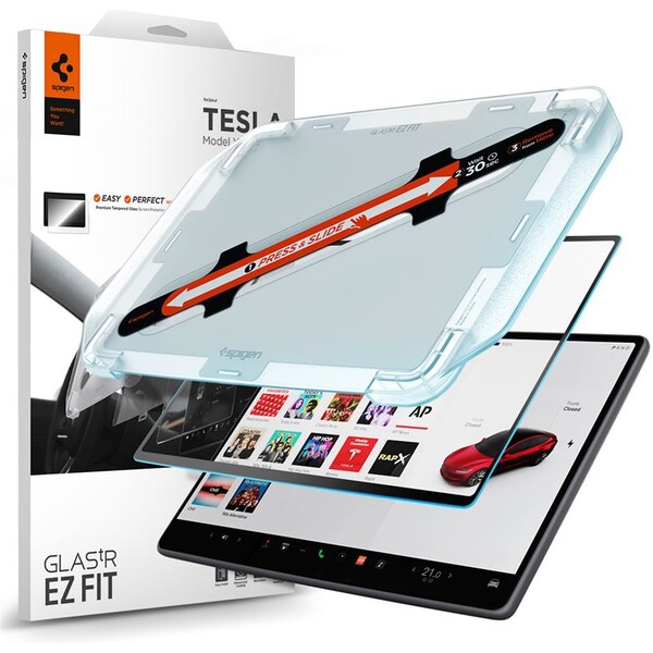 Spigen Tesla EZ Fit Anti Glare Screen Protector 1 Pack Transparency Tesla Model 3 2024 AGL07152