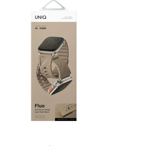 UNIQ Fluo Magnetický řemínek pro Apple Watch (49-40mm) Soft Sand - Řemínky - Obrázek c3f47dd56beb4d059c8dc777d264798c