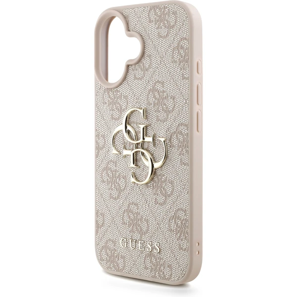 Guess PU 4G Metal Logo Strap kryt iPhone 16 růžový - Pouzdra - Obrázek c3f668b80a0847e28a009171bc48ef2a