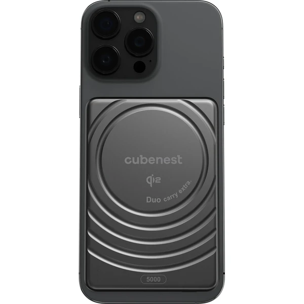 CubeNest SQ1B3D SlimDual Qi2/MagSafe powerbanka (5000 mAh) černá - Powerbanky - Obrázek c409aae75b3448de9671750a10228286