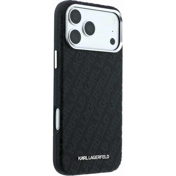 Karl Lagerfeld PU Grained Allover Semi Wrap Magsafe kryt iPhone 18 Pro černý - Pouzdra - Obrázek c40b82af23374ebdb24b074b0bf2b070