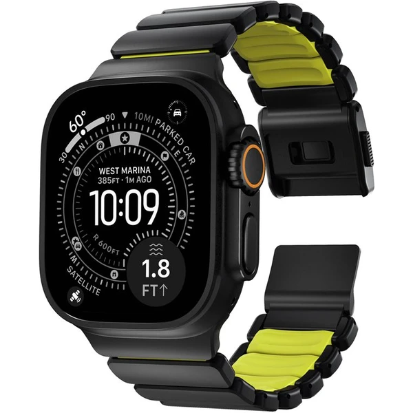 Nomad Stratos Band FKM řemínek Apple Watch 45/46/49mm Black Titanium/Volt - Řemínky - Obrázek c425fed828014166b0868afafd548192