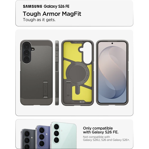 Spigen Tough Armor MagSafe kryt Samsung Galaxy S26 FE gunmetal - Pouzdra - Obrázek c42bb9a29ea244a1ab44ac3bc80c01b3
