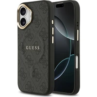 Guess PU Leather 4G Gold Frame MagSafe kryt iPhone 17 černý - Pouzdra