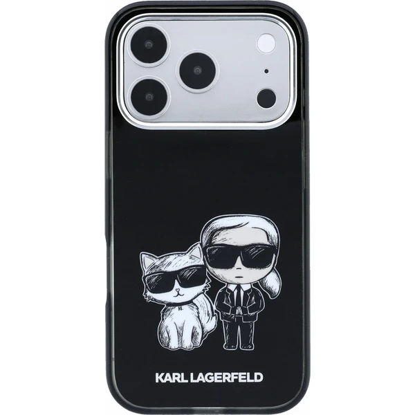 Karl Lagerfeld PU Semi Wrap Smooth Sketch Bodies Magsafe kryt iPhone 18 Pro černý - Pouzdra - Obrázek c4500fb8409b4d1b9eb1c5abc8507582