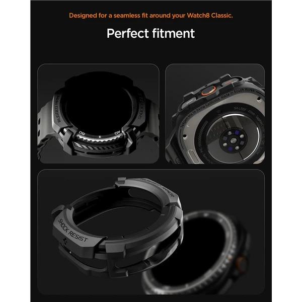 Spigen Rugged Armor kryt Galaxy Watch8 Classic (46mm) matně černý - Pouzdra - Obrázek c45ba1f6b16349d0979384bbca15f83a