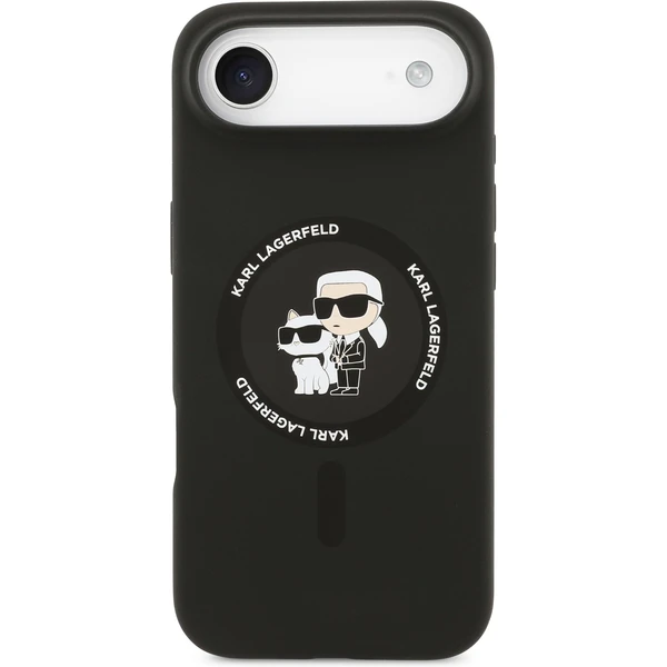 Karl Lagerfeld Liquid Silicone Karl and Choupette MagSafe kryt iPhone Air černý - Pouzdra - Obrázek c467e15325f84eb49d75cafc145ae98f