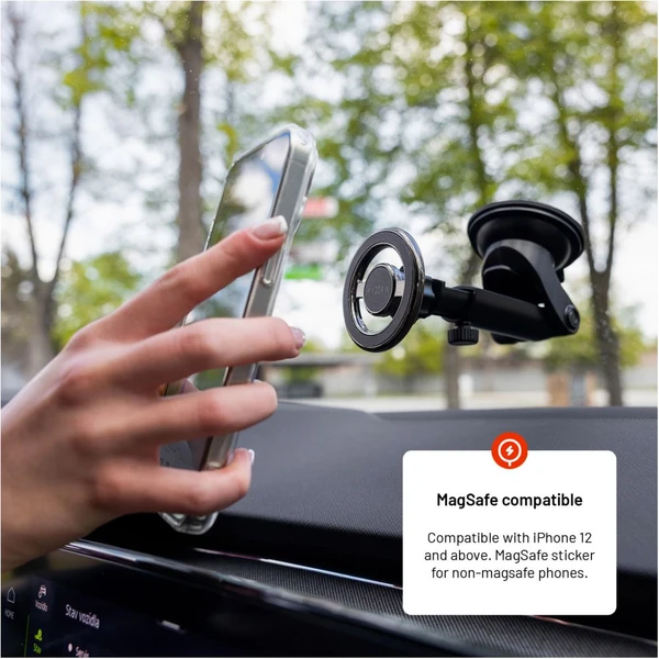 FIXED MagMount XL magnetický držák na sklo nebo palubní desku s podporou MagSafe černý - Držáky - Obrázek c47dd98081584f278508566e5babb783