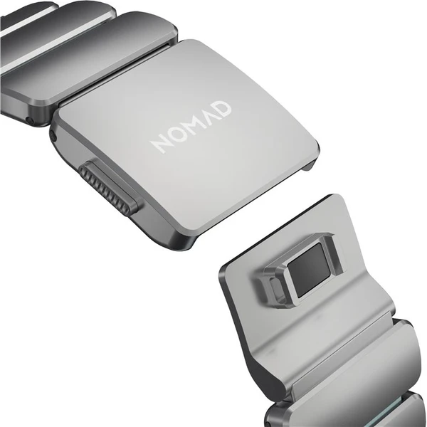 Nomad Stratos Band FKM řemínek Apple Watch 45/46/49mm Natural Titanium/Icy Blue - Řemínky - Obrázek c49941dc770f48e7a9d7f853c36a40b1