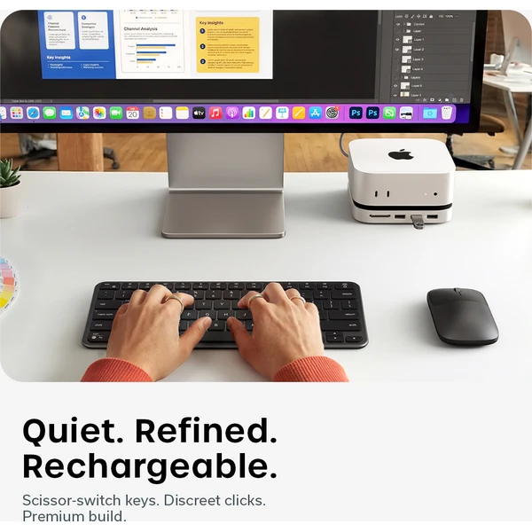 Satechi Slim CEX1 Wireless Combo klávesnice a myš (US English) vesmírně černá - Klávesnicové sety - Obrázek c4e05cc615e7401ea6cf8ef0c6556159