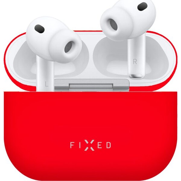 FIXED Silky silikonové pouzdro pro Apple AirPods Pro 3 červené