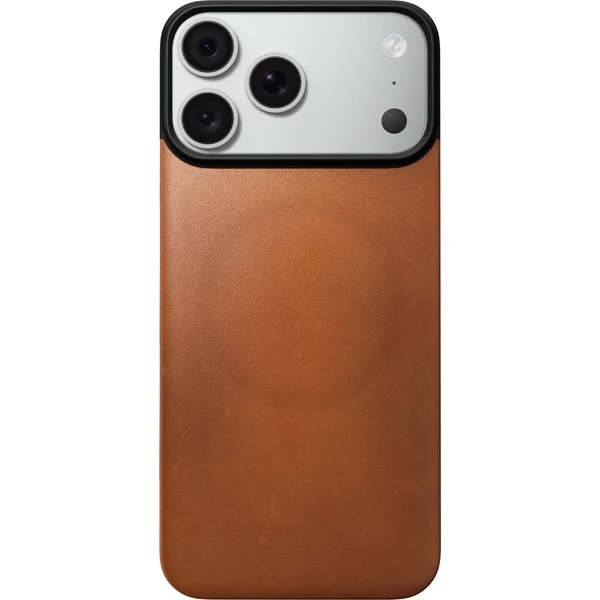 Nomad Magnetic Leather Back (Horween) MagSafe kožený kryt iPhone 17 Pro Max/18 Pro Max Saddle - Pouzdra - Obrázek c4fb2c475b654e9797bd803d192ea6a5