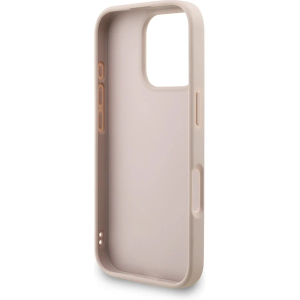 Guess PU 4G Metal Logo Strap kryt iPhone 16 Pro růžový - Pouzdra - Obrázek c4fc8e1d1bf24b7cb1a7dc47a0ecf806