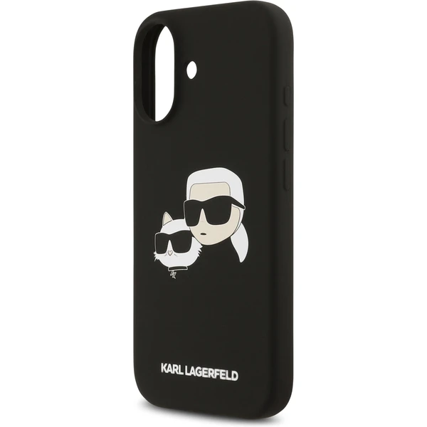 Karl Lagerfeld Liquid Silicone Double Heads MagSafe kryt iPhone 17 černý - Pouzdra - Obrázek c503d4f7e558489fa732299e934a5b2e