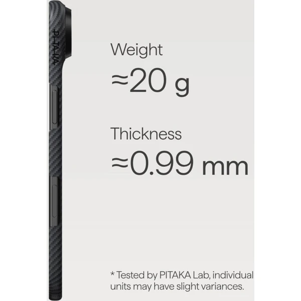 Pitaka Ultra-Slim Case MagSafe kryt iPhone Air černý/šedý - Pouzdra - Obrázek c505dc91ba4d4b55bb9a325f3c70ab89