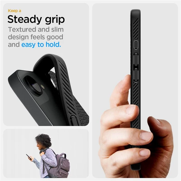 Spigen Liquid Air MagSafe kryt iPhone 17e/16e matně černý - Pouzdra - Obrázek c511dd867ab947348315fa872e3c4c12