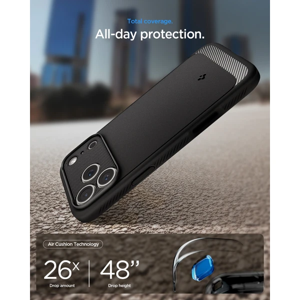 Spigen Rugged Armor MagSafe kryt iPhone 18 Pro/17 Pro matte black - Pouzdra - Obrázek c51be26762284de8a4c4a86d0f2d5f1d