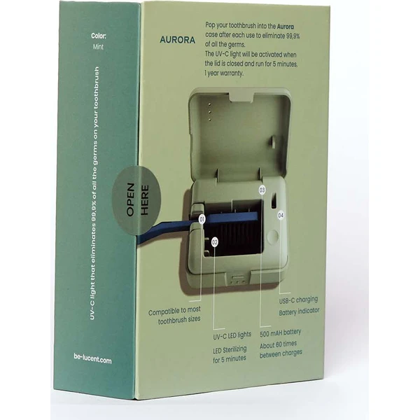 Be Lucent Aurora Sterilizing sterilizátor na kartáčky mentolový - Sterilizátory - Obrázek c523bb51f27546789fe047c572993098