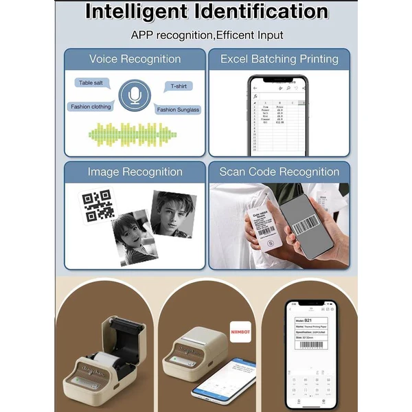 Niimbot tiskárna štítků B21S Smart bílá + role štítků 210 ks - Štítkovače - Obrázek c551a0d2499a48478117d5bdca4ed6a3