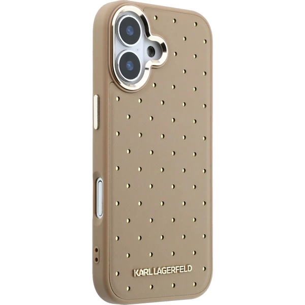 Karl Lagerfeld PU Perforated Gold Dots MagSafe kryt iPhone 17 béžový - Pouzdra - Obrázek c585c1f1ee3e48a5be719c26044d531c