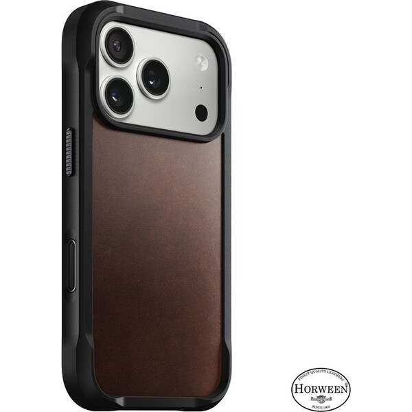Nomad Rugged Leather Case (Horween) MagSafe kožený kryt iPhone 17 Pro Rustic Brown