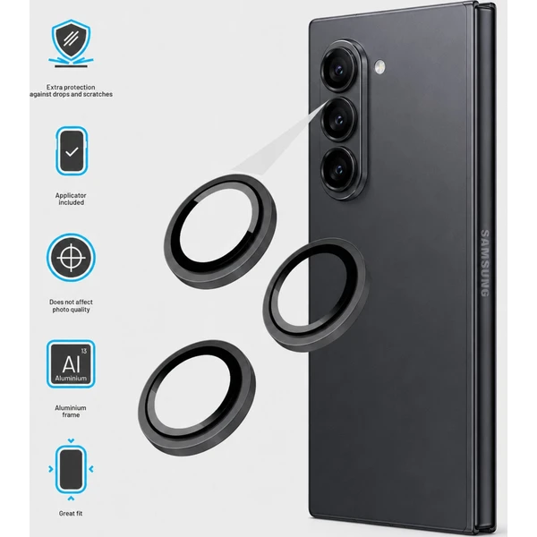FIXED Camera Glass ochranná skla čoček fotoaparátů Samsung Galaxy Z Fold8 Ultra černá - Ochranné folie a skla - Obrázek c594e3c07c67409fad229bfd291ea473
