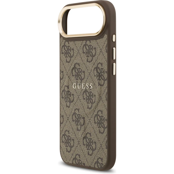 Guess PU Leather 4G Gold Frame MagSafe kryt iPhone Air hnědý - Pouzdra - Obrázek c5988b5adbc849f19ffd3339889f8488