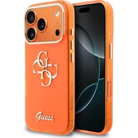 Guess IML 4G Script Metal Logo kryt iPhone 17 Pro oranžový - Pouzdra