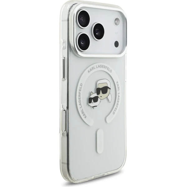 Karl Lagerfeld IML K&CH Heads Metal Frame MagSafe kryt iPhone 17 Pro čirý - Pouzdra - Obrázek c5a4a86751cc44f3b7b55d4ed1781c24