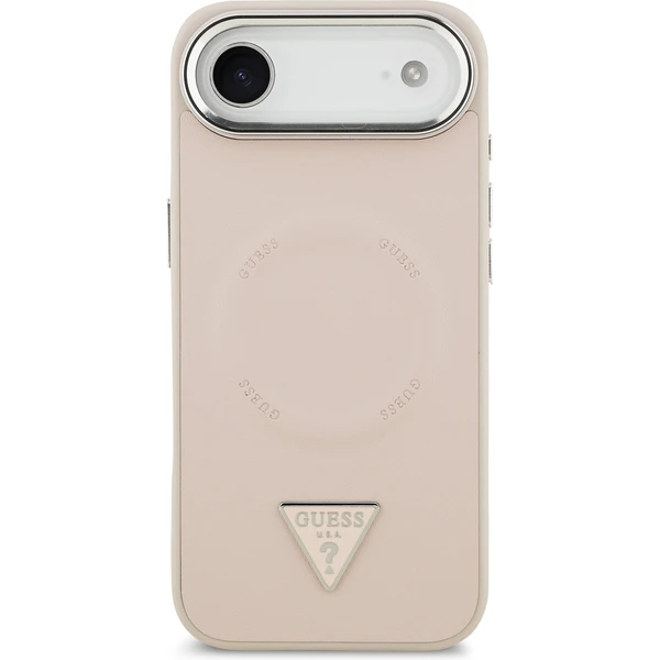 Guess PU Leather Triangle Logo MagSafe kryt iPhone Air růžový - Pouzdra - Obrázek c5ab7d5680a742168de64e0761f81b26